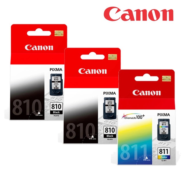Canon PG-810*2 CL-811 原廠標準墨水組合(2黑1彩) 適用 IP2870 MG2470 MG2970 MX497 TR4570
