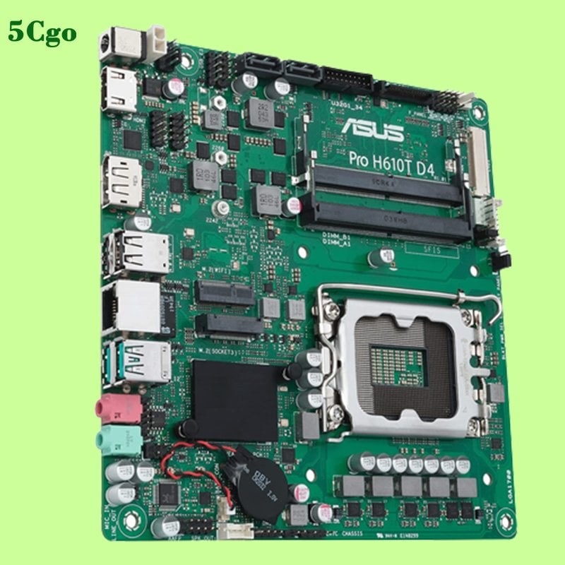 5Cgo【代購七天交貨】全新Asus/華碩迷你PRO H610T D4 CSM支持12代ITX mini主機機工控機一體機主機板