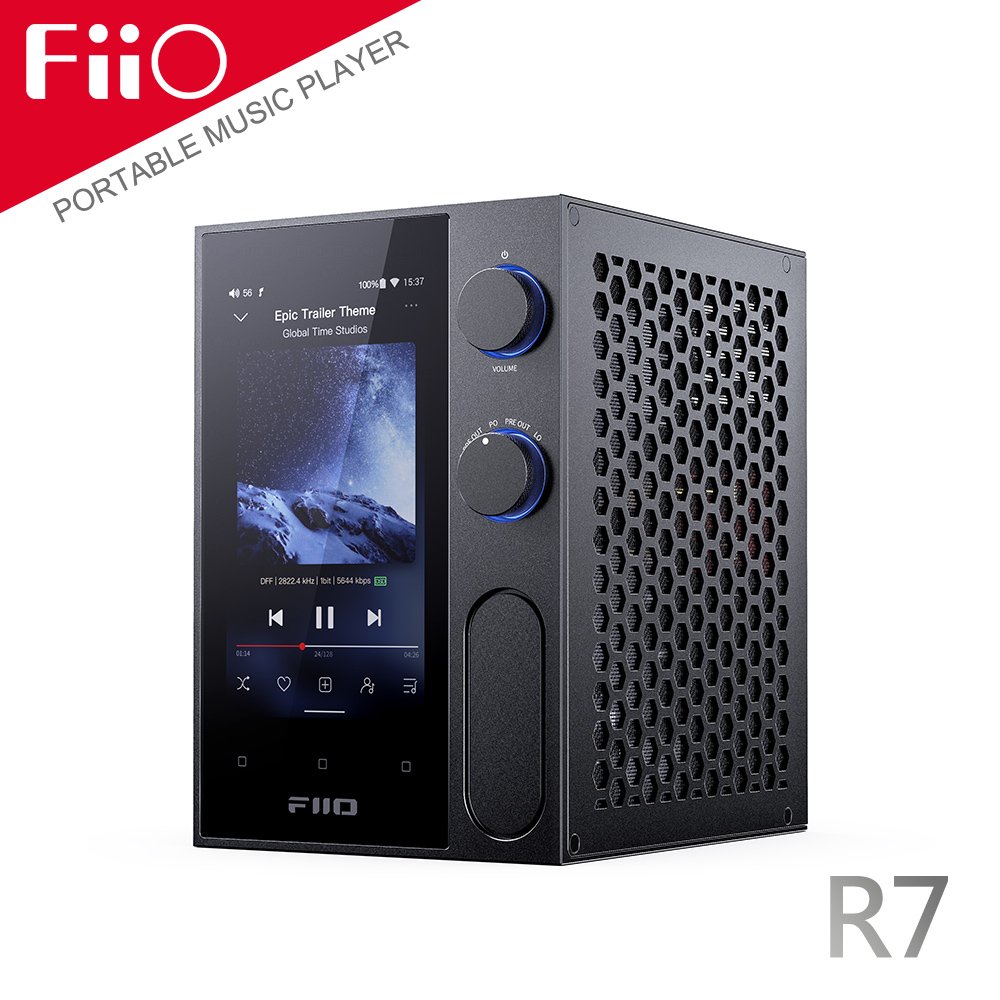 Walkbox代理【FiiO R7桌上型音樂解碼播放器-黑色款】6.35/4.4mm/XLR耳機輸出/光纖同軸輸入輸出/支援AirPlay、Roon Ready/藍牙/支援USBDAC