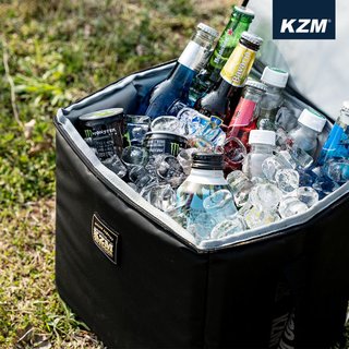 KAZMI KZM 素面個性保冷袋15L(黑色)【野外營】保冷袋 保冷箱 保冰袋