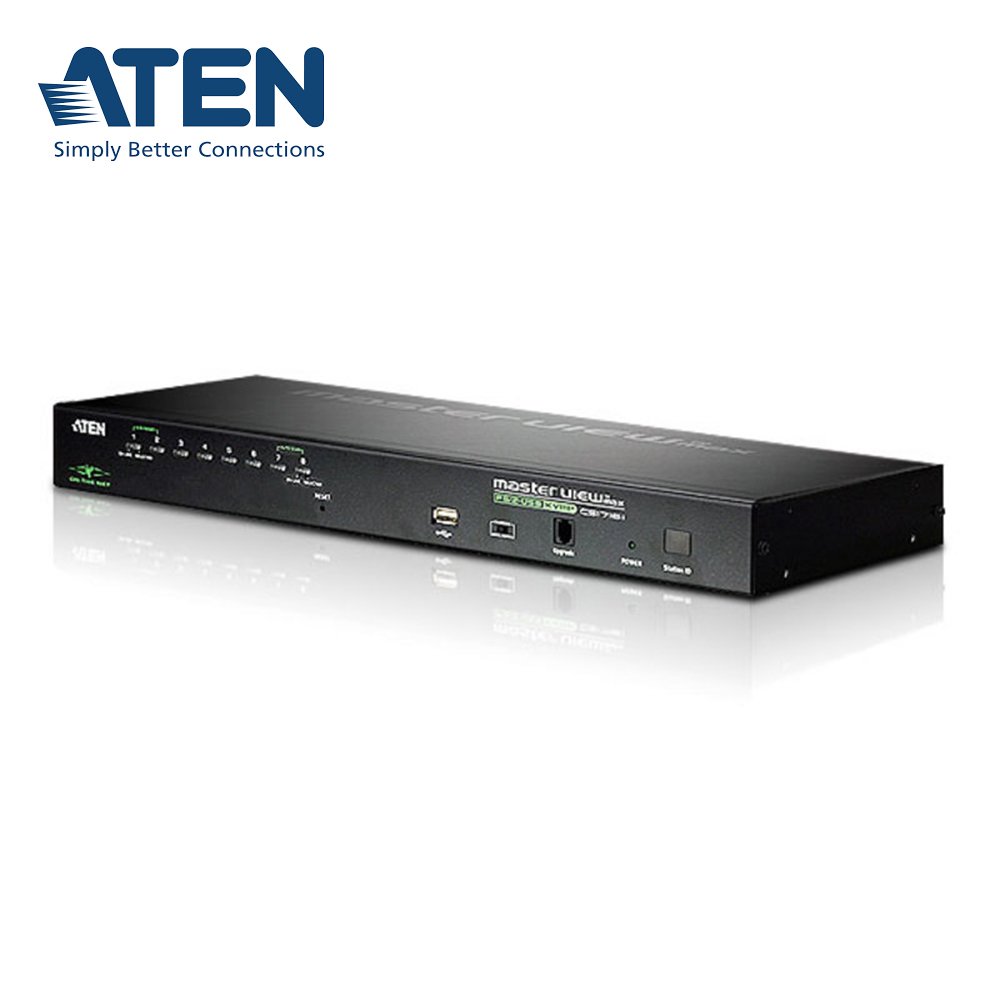 【預購】ATEN CS1708i 1位本地/遠端使用者分享存取8埠PS/2-USB VGA KVM over IP切換器遠端電腦管理方案