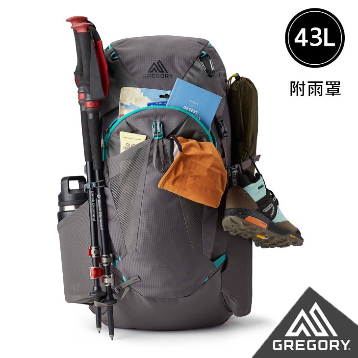 【台灣黑熊】美國 Gregory JADE 43L 女款 登山背包 附雨罩 神秘灰S/M