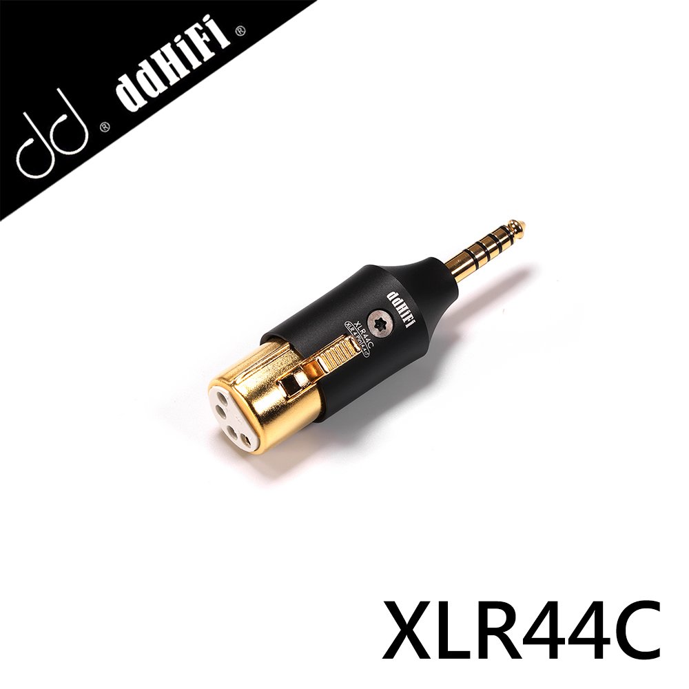 HowHear代理【ddHiFi XLR44C 平衡XLR 4Pin(母)轉4.4mm(公)轉接頭】XLR 4pin耳機轉接