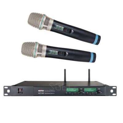 視紀音響 MIPRO 嘉強 ACT-323 1U 雙頻 無線麥克風 2支 自動選訊 接收機 充電式 贈海綿套