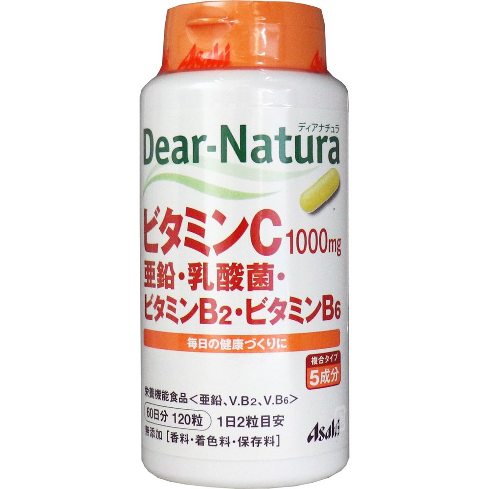 日本製~Dear-Natura 維生素 C 1000 毫克/鋅/乳酸菌/維生素 B2/維生素 B6 60 天份 120 片