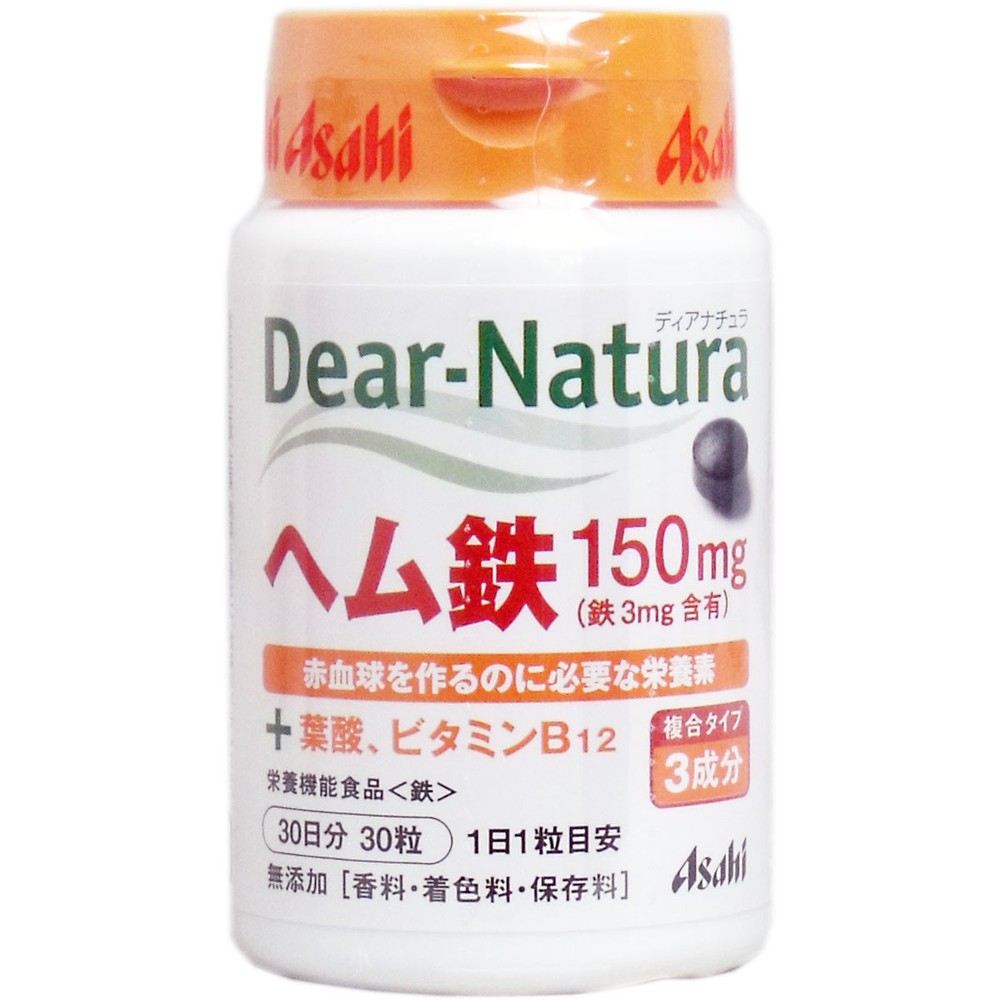 日本製~ Dear Natura 血紅素鐵 150 毫克 30 天份 30 粒~鐵是製造紅血球細胞所必需的營養素。