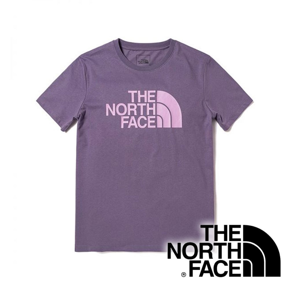 【THE NORTH FACE 美國】女圓領快乾短袖T恤『灰紫』NF0A7WFD 戶外 登山 時尚 休閒 上衣 短袖