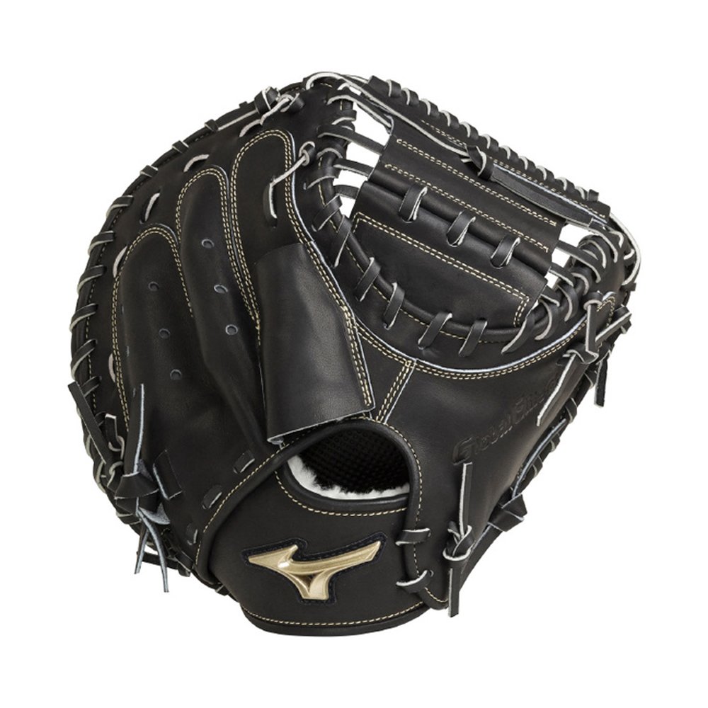 「野球魂」--特價！「MIZUNO」【GLOBAL ELITE GA】等級少年用硬式棒球手套（捕手，1AJCA26000，09黑色）附紙箱、手套袋，for小五～中二
