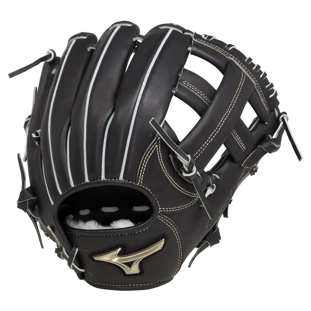 「野球魂」--特價！日本「MIZUNO」【GLOBAL ELITE GA】等級少年用軟式棒球手套（內野手，1AJGB27403，09黑色）附手套袋，for小五～中二