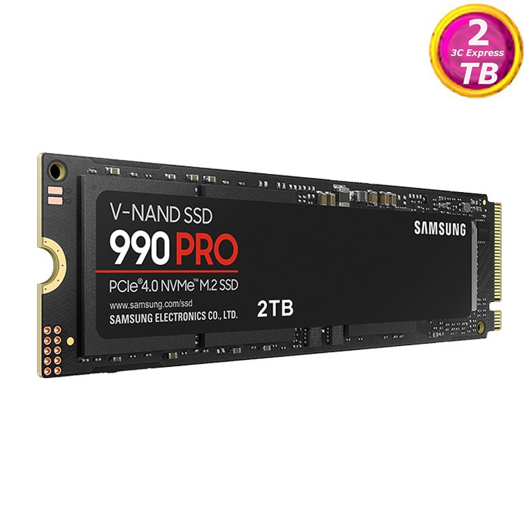 SAMSUNG 三星 990 PRO 2TB 2T MZ-V9P2T0BW M.2 PCIe 4.0 NVMe SSD 固態硬碟