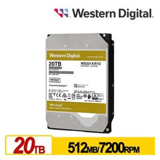 【綠蔭-免運】WD201KRYZ 金標 20TB 3.5吋企業級硬碟