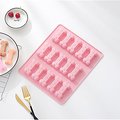 廚房餐廚烘焙料理小幫手▲15連可愛骨頭造型矽膠蛋糕模餅乾翻糖軟糖布丁果凍巧克力冰塊模-草莓粉