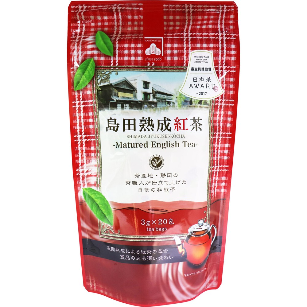 日本製~ 島田熟成紅茶茶包60g( 3g x 20 包)靜岡的茶農們製作的自信日本紅茶。口感細膩而深沉