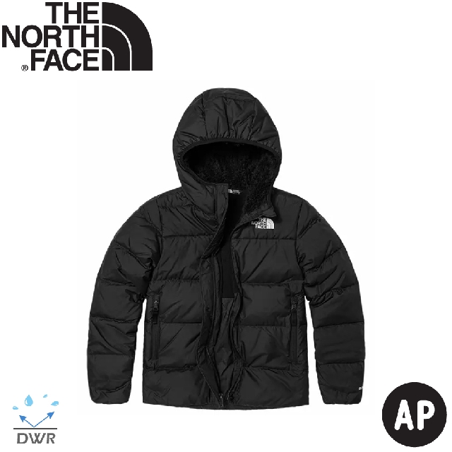 【The North Face 童 600FP 羽絨外套 AP《黑》】7UMM/連帽外套/衝鋒衣/兒童外套/保暖外套