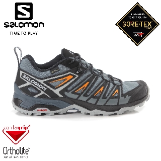 【SALOMON 索羅門 男 X Ultra Pioneer GTX低筒登山鞋《暴綠/黑/薑黃》】471969/健行鞋