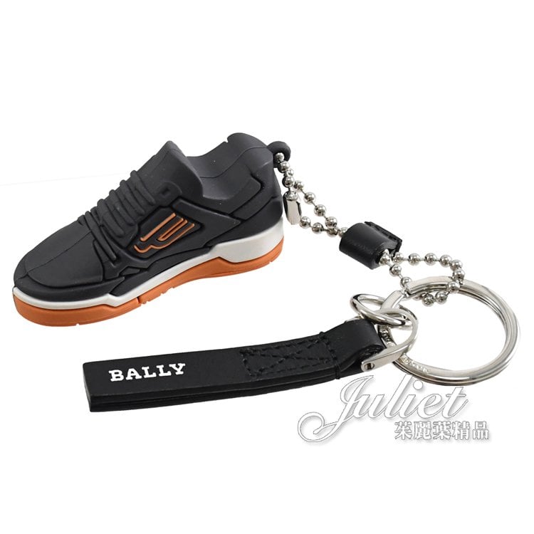 【全新現貨 優惠中】茱麗葉精品 BALLY 6301274 BALLY CHAMPION球鞋造型鑰匙圈吊飾.深灰現金價$2,980