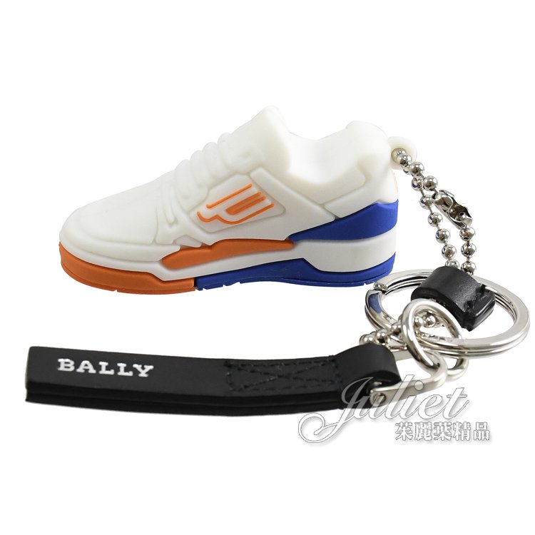 【全新現貨 優惠中】茱麗葉精品 BALLY 6301271 BALLY CHAMPION球鞋造型鑰匙圈吊飾.白現金價$2,980