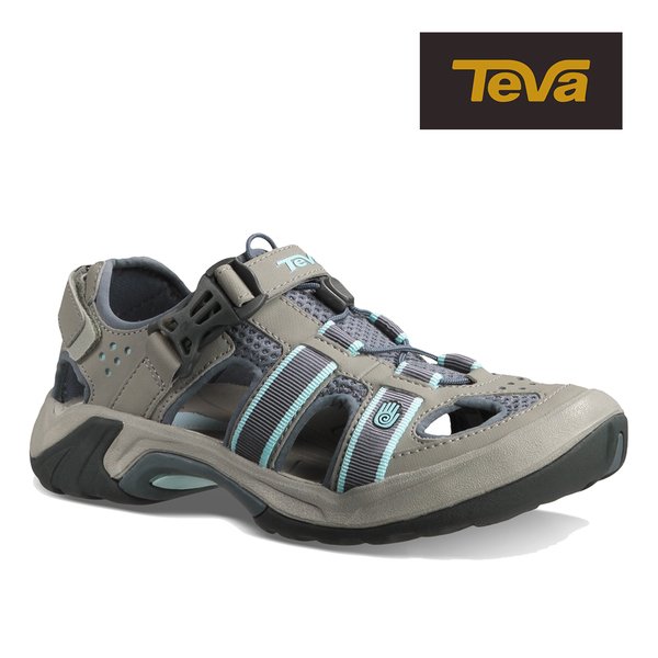 TEVA-女 Omnium W 護趾水陸機能涼鞋/雨鞋/水鞋 暗藍灰 TV6154SLA