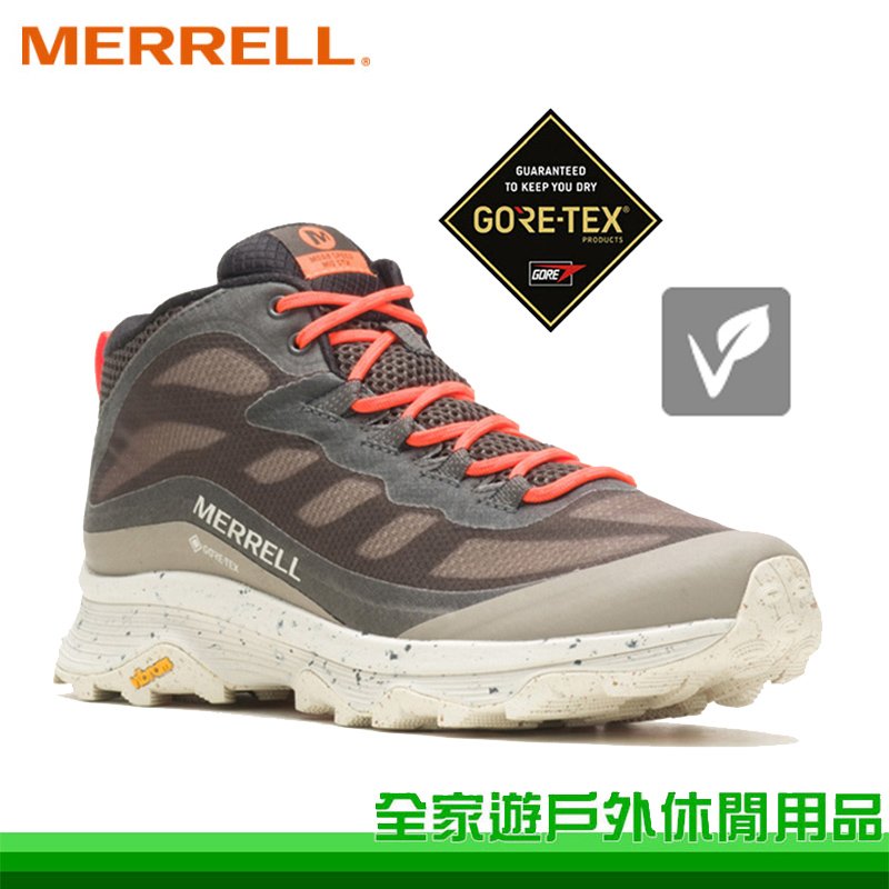 【全家遊戶外】MERRELL 美國 男 MOAB SPEED MID GORE-TEX 中筒登山鞋 橘褐色 輕量越野鞋 戶外健走鞋 ML067713