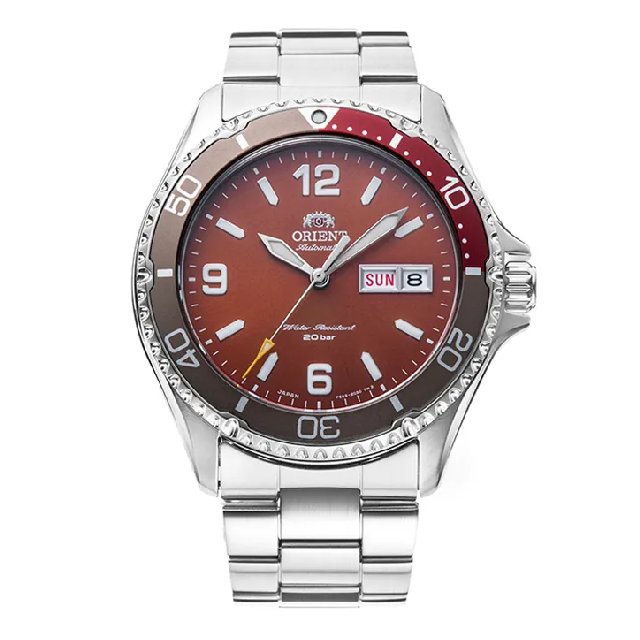 Orient 東方錶 RA-AA0820R Water Resistant潛水錶 星期+日期+24H 顯示機械錶 / 紅色41.8mm