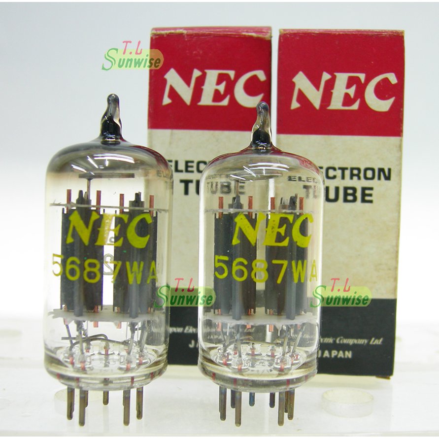 5687 ︽NO:7517 日本 NEC 5687WA (NIB) 真空管 ( E182CC; 7119 ) 十字印模