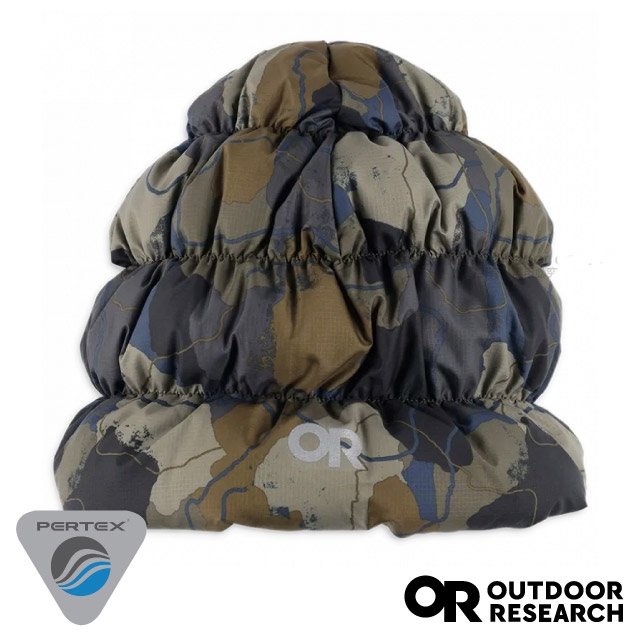 Outdoor Research Coldfront Down Beanie-Loden Camo防潑水透氣保暖羽毛帽-綠迷彩 # OR-300036-2211
