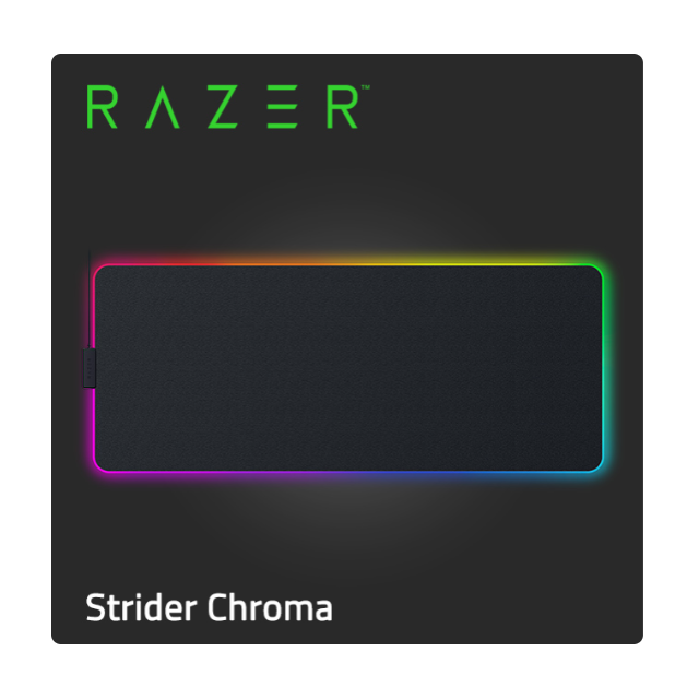 雷蛇 Razer Strider Chroma 加大 凌甲蟲 幻彩版 混合式 RGB 滑鼠墊 電競滑鼠墊