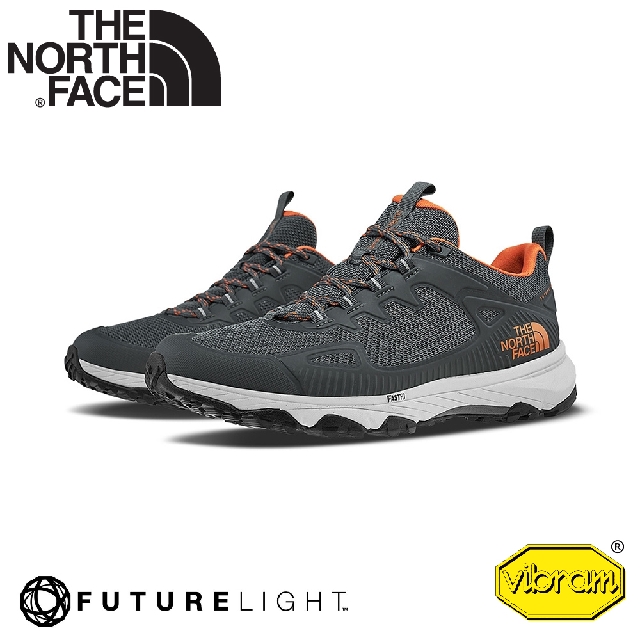 【The North Face 男 徒步鞋《灰橘》】46BW/防水透氣徒步鞋/越野鞋/戶外鞋/健行鞋