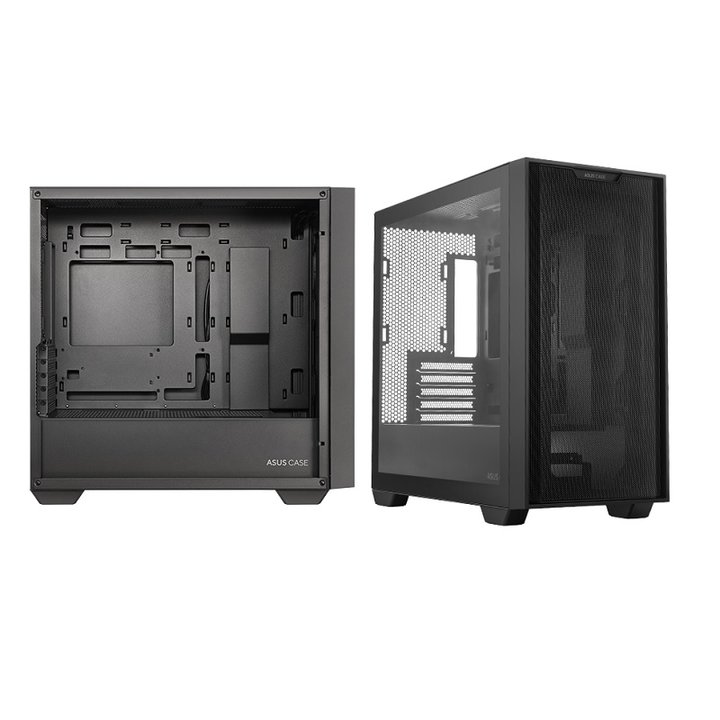 米特3C數位–ASUS 華碩 A21 MicroATX黑色玻璃透側電腦機殼/90DC00H0-B00000