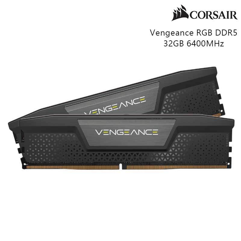 CORSAIR 海盜船 Vengeance DDR5 32GB (16GBx2) 6400MHz 雙通 記憶體 黑色 CMK32GX5M2B6400C32
