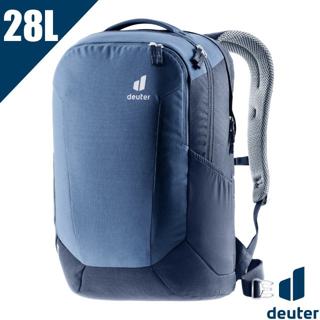 【德國 Deuter】GIGA 28L 透氣休閒電腦後背包(AirMesh 襯裡.MeshTex 肩帶.可放15吋筆電)/3812321 深藍