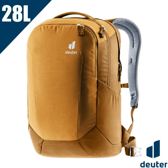 【德國 Deuter】GIGA 28L 透氣休閒電腦後背包(AirMesh 襯裡.MeshTex 肩帶.可放15吋筆電)/3812321 棕黃