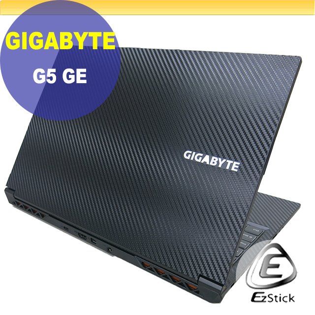 【Ezstick】GIGABYTE G5 GE KF ME MF 黑色卡夢膜機身貼 (含上蓋貼、鍵盤週圍貼) DIY包膜