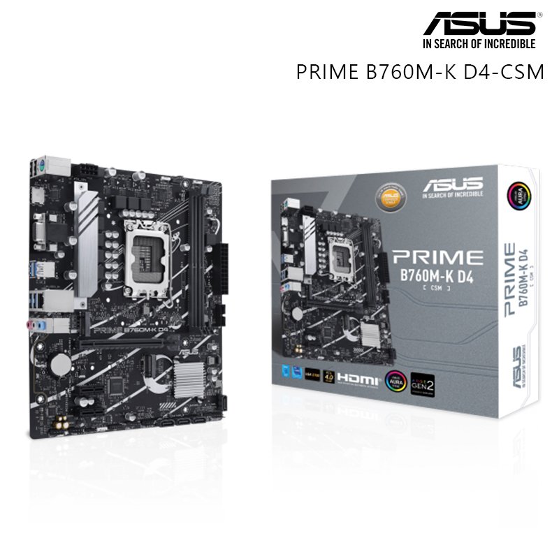 ASUS 華碩 PRIME B760M-K D4 CSM M-ATX DDR4 1700腳位 主機板 /紐頓e世界
