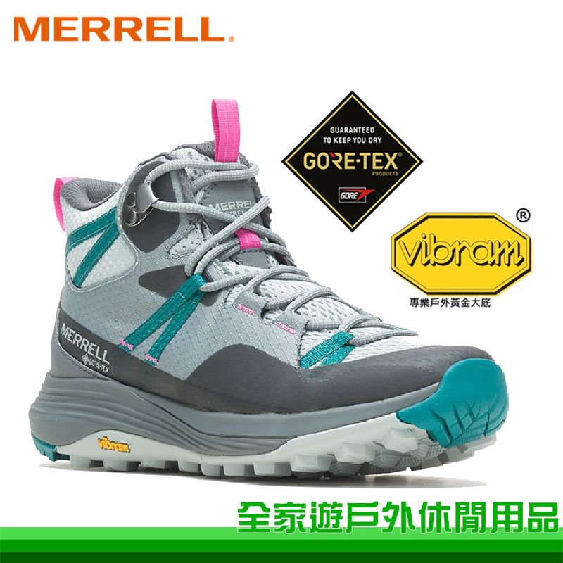【全家遊戶外】MERRELL 美國 女款 SIREN 4 MID GORE-TEX 中筒登山鞋 灰綠 ML037284 運動鞋 徒步鞋 健走鞋