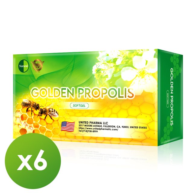 【ND健康小舖】Natural-D GOLDEN PROPOLIS黃金蜂膠寶軟膠囊(30粒/盒*6入)