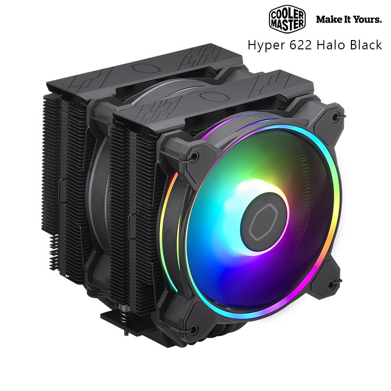 Cooler Master 酷碼 Hyper 622 Halo Black 6導熱管 雙塔 散熱器 黑色 RR-D6BB-20PA-R1