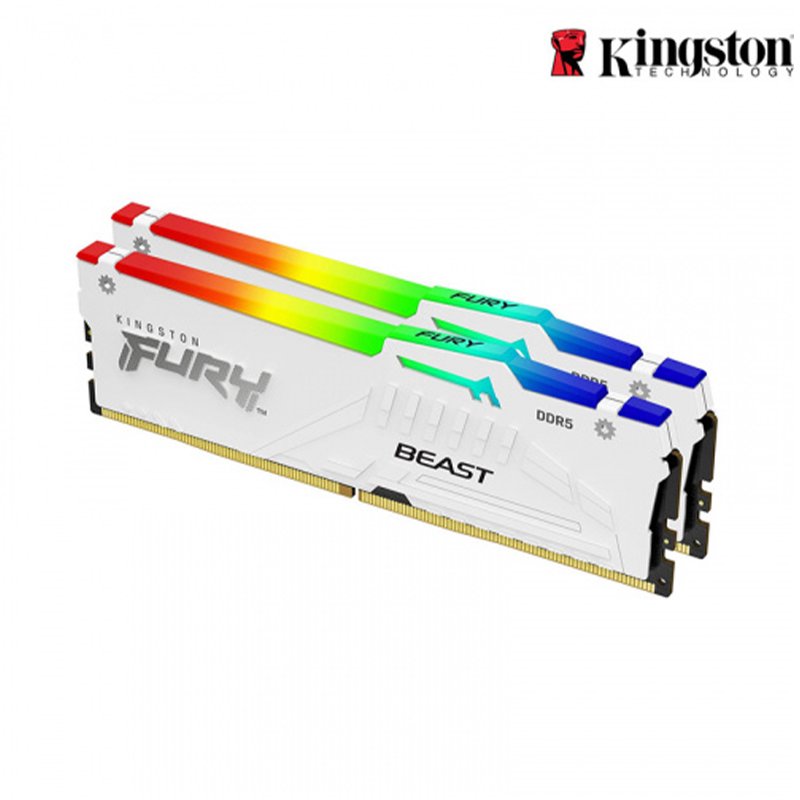 Kingston 金士頓 16GB*2 32GB DDR5-5600 FURY Beast 獸獵者 白色散熱片