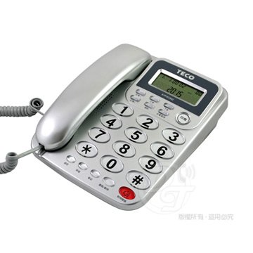 TECO東元來電顯示有線電話機 XYFXC302 (二色)～大數字鍵．記憶撥號～