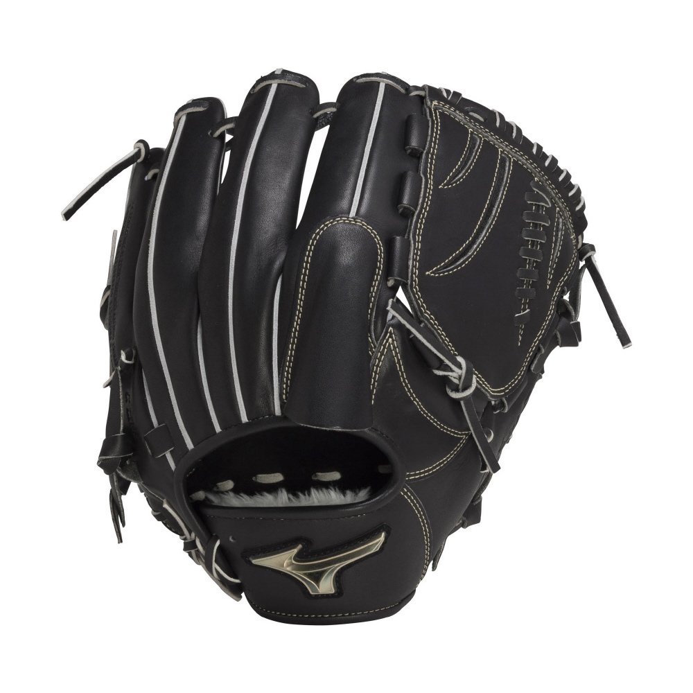 「野球魂」--特價！日本「MIZUNO」【Global Elite】等級輕量版軟式棒手套（投手，1AJGR28601，09黑色）附手套袋