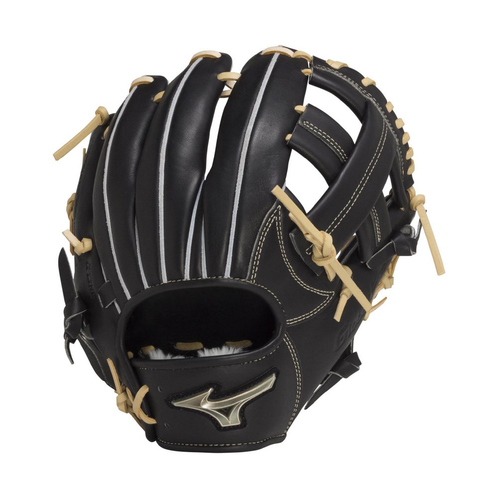 「野球魂」--特價！日本「MIZUNO」【Global Elite】等級輕量版軟式棒手套（內野手，1AJGR28613，09黑色）附手套袋