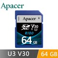 Apacer宇瞻 64GB SDXC U3 V30 記憶卡(100MB/s)
