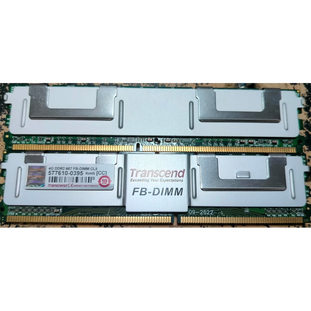 二手 創見 Transcend DDR2 667 4G PC2-5300 FB-DIMM 伺服器專用 終身保固