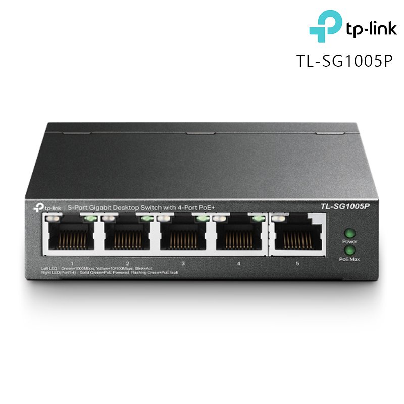 TP-LINK TL-SG1005P 5埠 Gigabit 桌上型交換器 含4埠 PoE+ /紐頓e世界