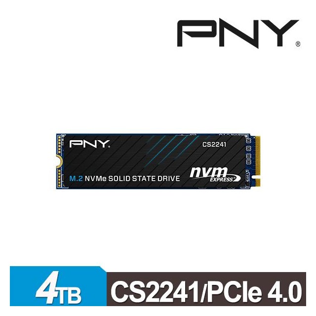 PNY CS2241 4TB M.2 2280 PCIe 4.0 SSD固態硬碟