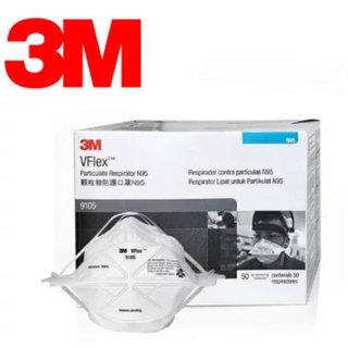 【現貨】3M VFlex N95 經濟型拋棄式抗霾防塵口罩 鴨嘴型 (9105) 50個/盒