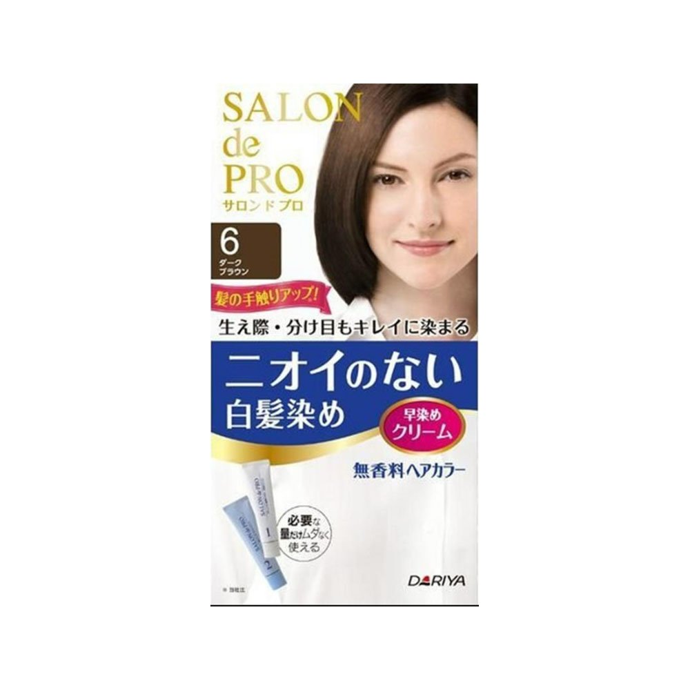 【瘋日殿堂】沙龍級染髮劑6號 暗褐色 白髮染 日本代購