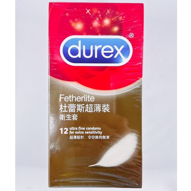 【Durex】杜蕾斯 保險套 超薄裝衛生套(羽毛型)12入