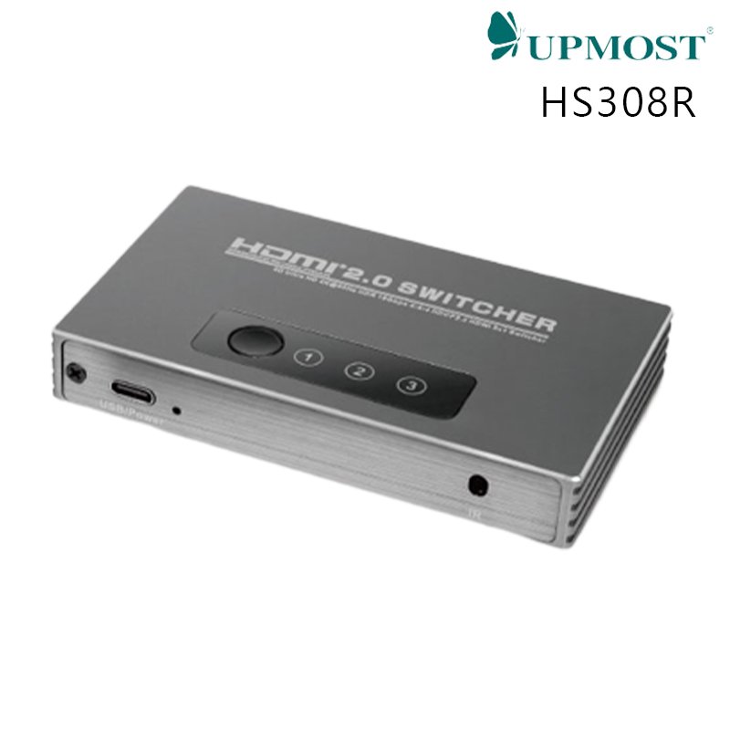 UPMOST 登昌恆 HS308R 4K60 HDMI 3進1出 切換器 含遙控器 /紐頓e世界