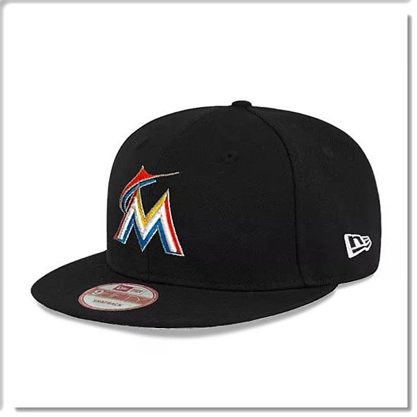 【ANGEL NEW ERA】NEW ERA MLB 邁阿密 馬林魚 復古 Logo 經典黑 9FIFTY 棒球帽